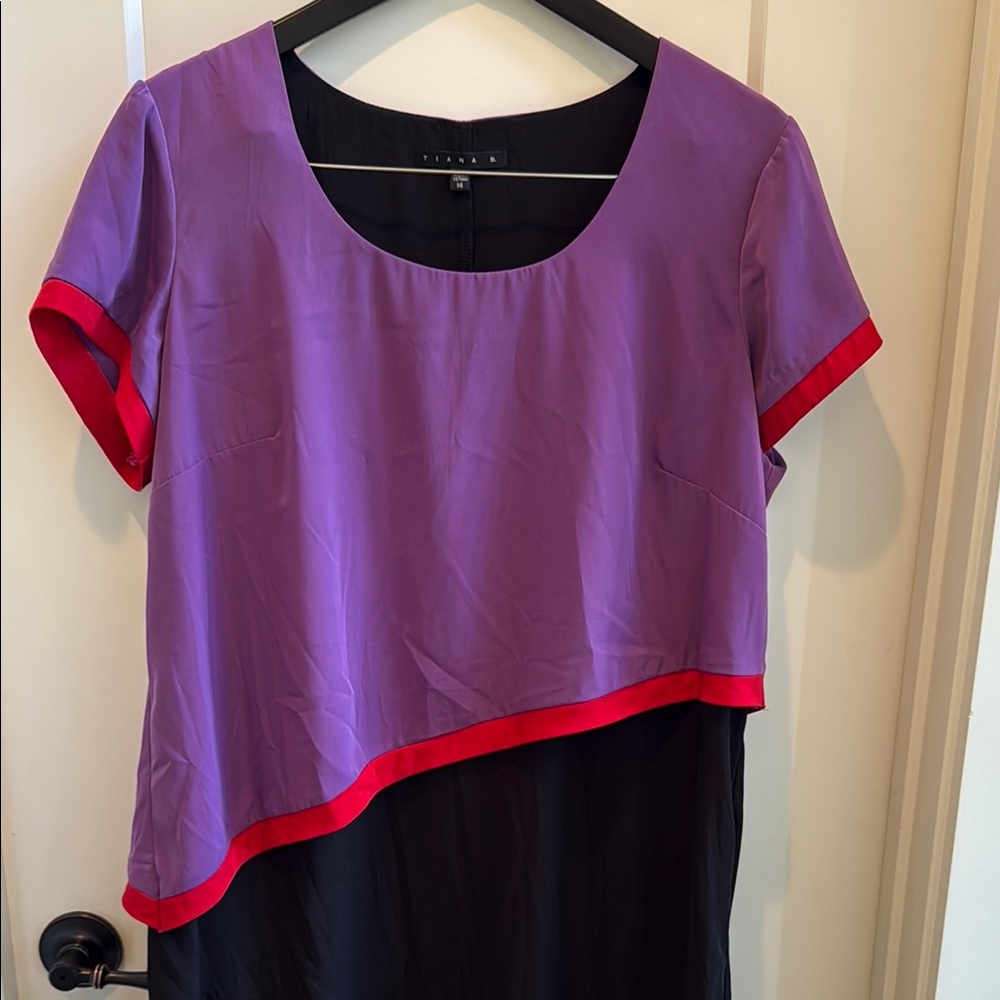 Purple and Red Women's Dress
